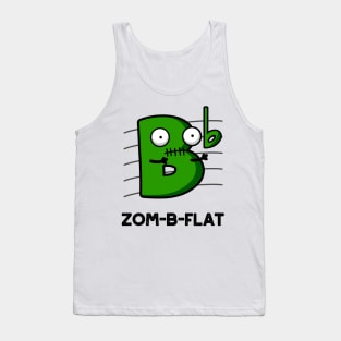 Zom-B-Flat Cute Halloween Zombie Music Pun Tank Top